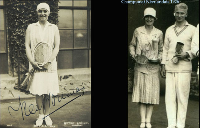 Colombes jeux 1924 : tennis Kea Bouman, Henk Timmer.