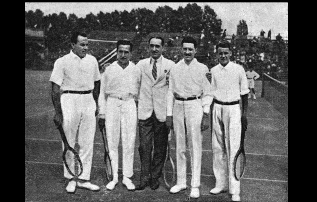 Colombes jeux 1924 : tennis double messieurs 1924.