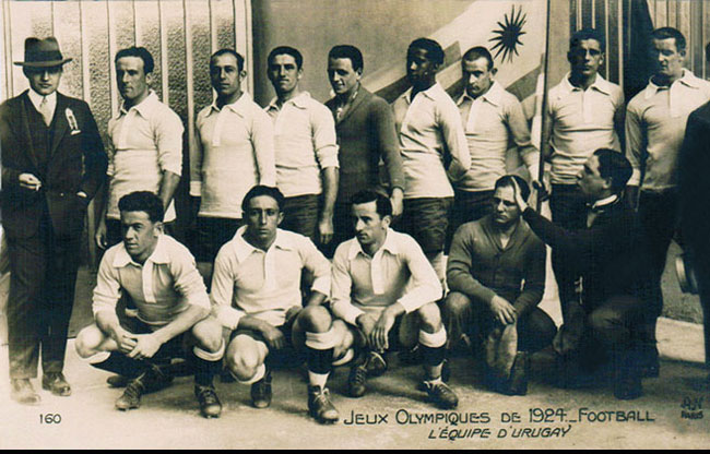 Colombes jeux 1924: football l'équipe d'URUGUAY.