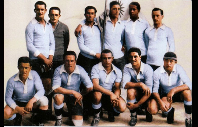 Colombes jeux 1924: football l'équipe d'URUGUAY.