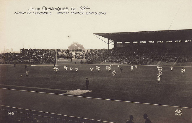 Colombes jeux 1924 :  rugby USA France