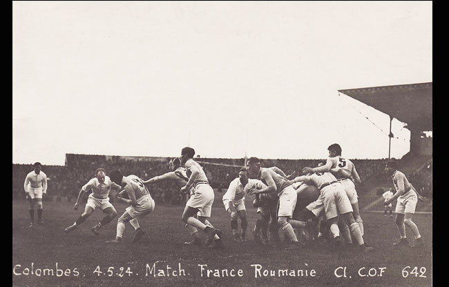 Colombes jeux 1924 :  rugby France Roumanie