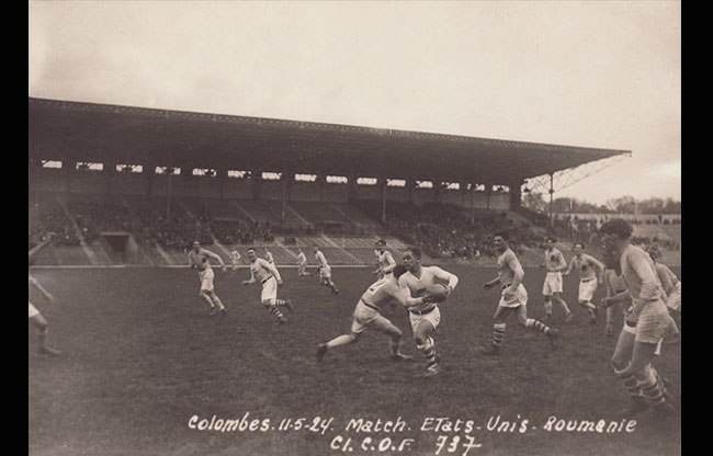 Colombes jeux 1924 :  rugby Usa Roumanie
