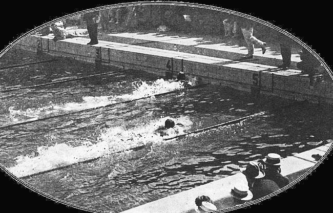 Colombes jeux 1924: natation 100m libre 