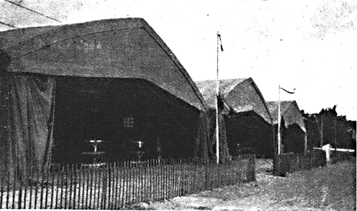 Colombes jeux 1924 :Aviron les hangards