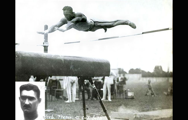 Saut de cheval en longueur 1924