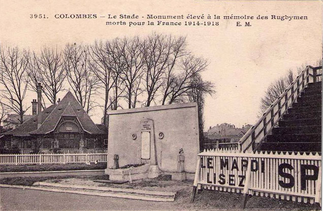 Colombes le monument à la gloire des sportifs disparus 