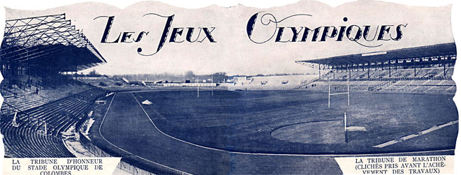 Colombes Le stade en construction en 1923
