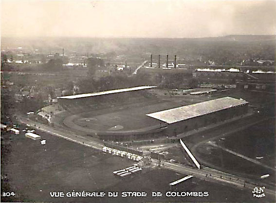 Colombes Vue aérienne du stade Olympique