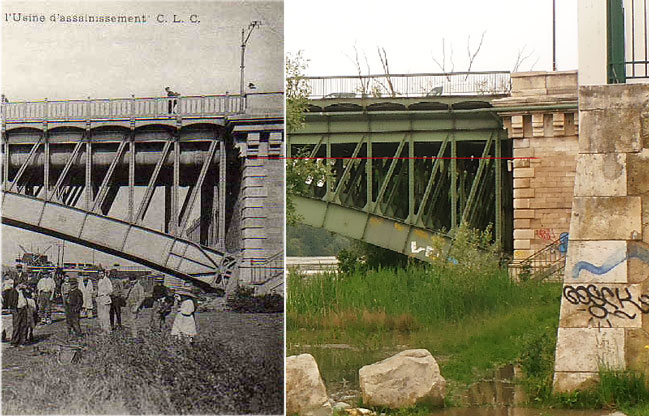 surélévation de la pile du pont 