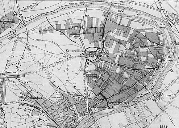  carte des épandages en 1884