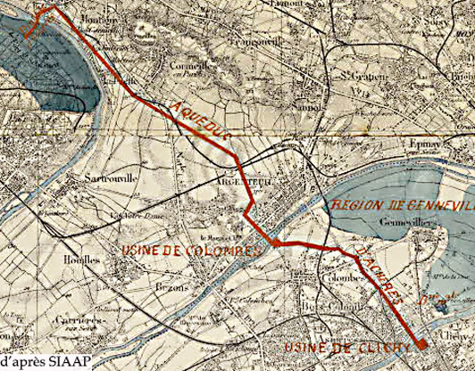 Carte du projet d'aqueduc adopté