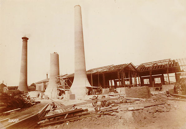 Construction des cheminées 3 et 4 